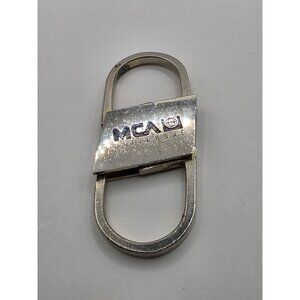 MCA Universal Studios Vintage Logo Clip Keychain Carabiner Style Silver Tone